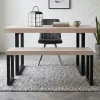 Banc de table en bois recyclé 155 cm AUCKLAND