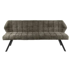 Banc de table en velours texturé taupe 180 cm MELBOURNE