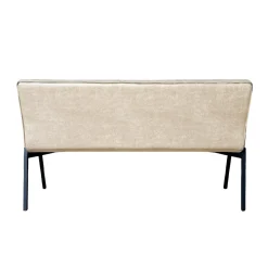 Banc de table à manger beige à bandes 155 cm CORTINA