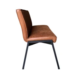 Banc de table à manger cognac à bandes 155 cm CORTINA