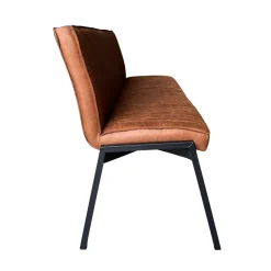 Banc de table à manger cognac à bandes 185 cm CORTINA