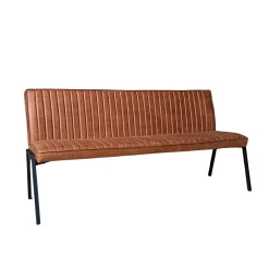 Banc de table à manger cognac à bandes 185 cm CORTINA