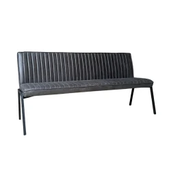 Banc de table à manger gris foncé à bandes 185 cm CORTINA