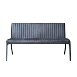 Banc de table à manger gris foncé à bandes 155 cm CORTINA