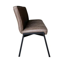 Banc de table à manger marron à bandes 155 cm CORTINA