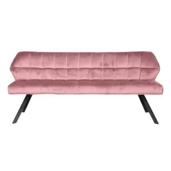 Banc de table rose en tissu velours 180 cm MELBOURNE