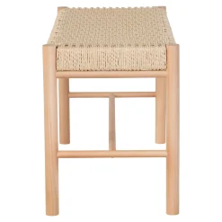 Banc en bois blond et corde tressée BRUGES