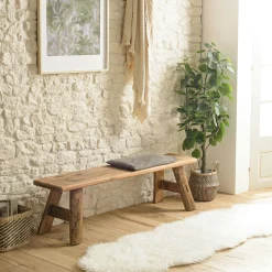 Banc en bois recyclé 140 cm style campagne DENVER