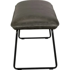 Banc industriel gris rembourré 120 cm OKA