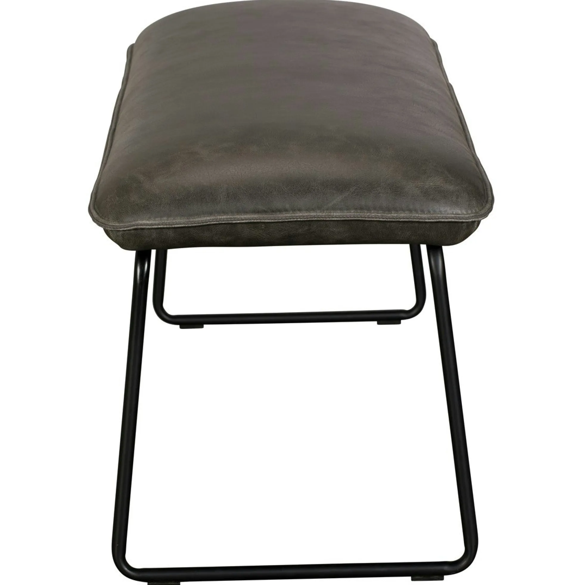 Banc industriel gris rembourré 120 cm OKA