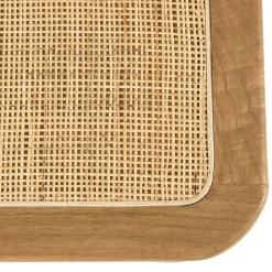 Banc 2 places en bois de mindi et rotin naturel TIVARO
