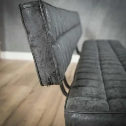 Banc salle à manger noir avec dossier 180 cm TRIBECA