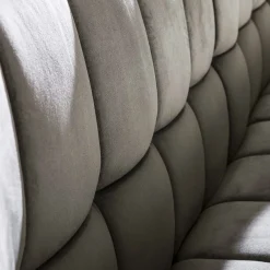 Banc salle à manger velours gris 180 cm MELBOURNE