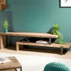 Banc tv bois recyclé 2 niveaux SWING