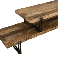 Banc tv bois recyclé 2 niveaux SWING