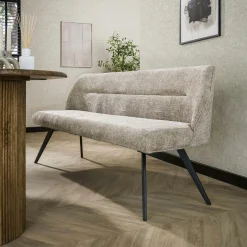 Banquette de salle à manger en velours texturé sable 180 cm MELBOURNE
