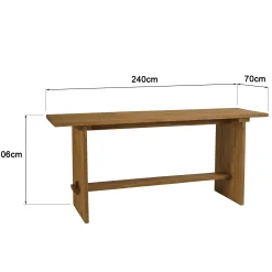 Bar de jardin 240 cm en teck recyclé ORIA