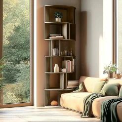 Bibliothèque artistique en bois de mindi ARCUS