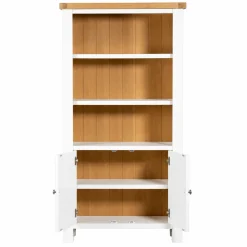 Bibliothèque blanche avec rangement fermé VELIA
