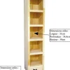 Bibliothèque colonne hévéa H196cm TESSA