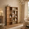 Bibliothèque en bois clair à plateaux ouverts 150 cm ALMA