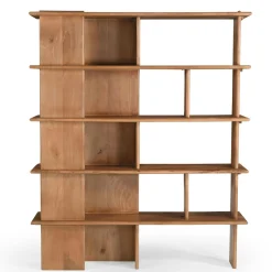 Bibliothèque en bois clair à plateaux ouverts 150 cm ALMA