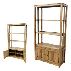 Bibliothèque exotique bois hévéa 100x190cm GALA