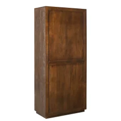 Bibliothèque haute bois foncé 2 portes MONTARO