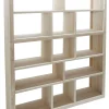 Bibliothèque Hévéa 13 niches en 2 parties 35x150x180cm HELENA