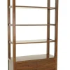 Bibliothèque Hévéa 4 tiroirs, 4 étagères 100x40x190cm NIAGARA