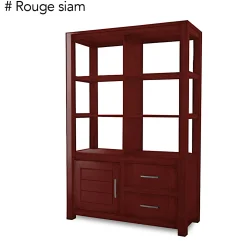 Bibliothèque moderne bois hévéa 110x165cm ATTAN