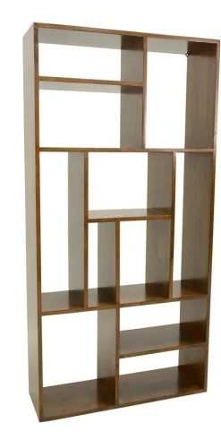 Bibliothèque ouverte Hévéa 11 niches déstructurées 90x30x180cm BALTIC