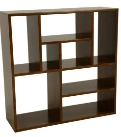 Bibliothèque ouverte Hévéa 8 niches déstructurées 90x30x90cm BALTIC