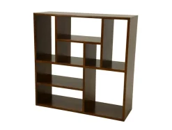 Bibliothèque ouverte Hévéa 8 niches déstructurées 90x30x90cm BALTIC