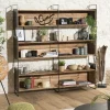 Bibliothèque étagère bois recyclé pin 3 niches CRACOVIE