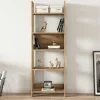 Bibliothèque étagère effet bois avec niche ouverte MARFA