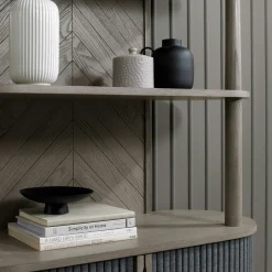 Bibliothèque étagère en bois avec accordéon HOUSTON