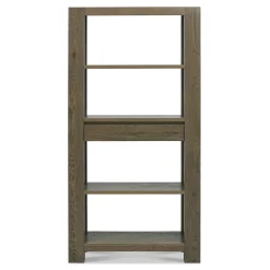 Bibliothèque étagère en bois de chêne fumé ALLEN