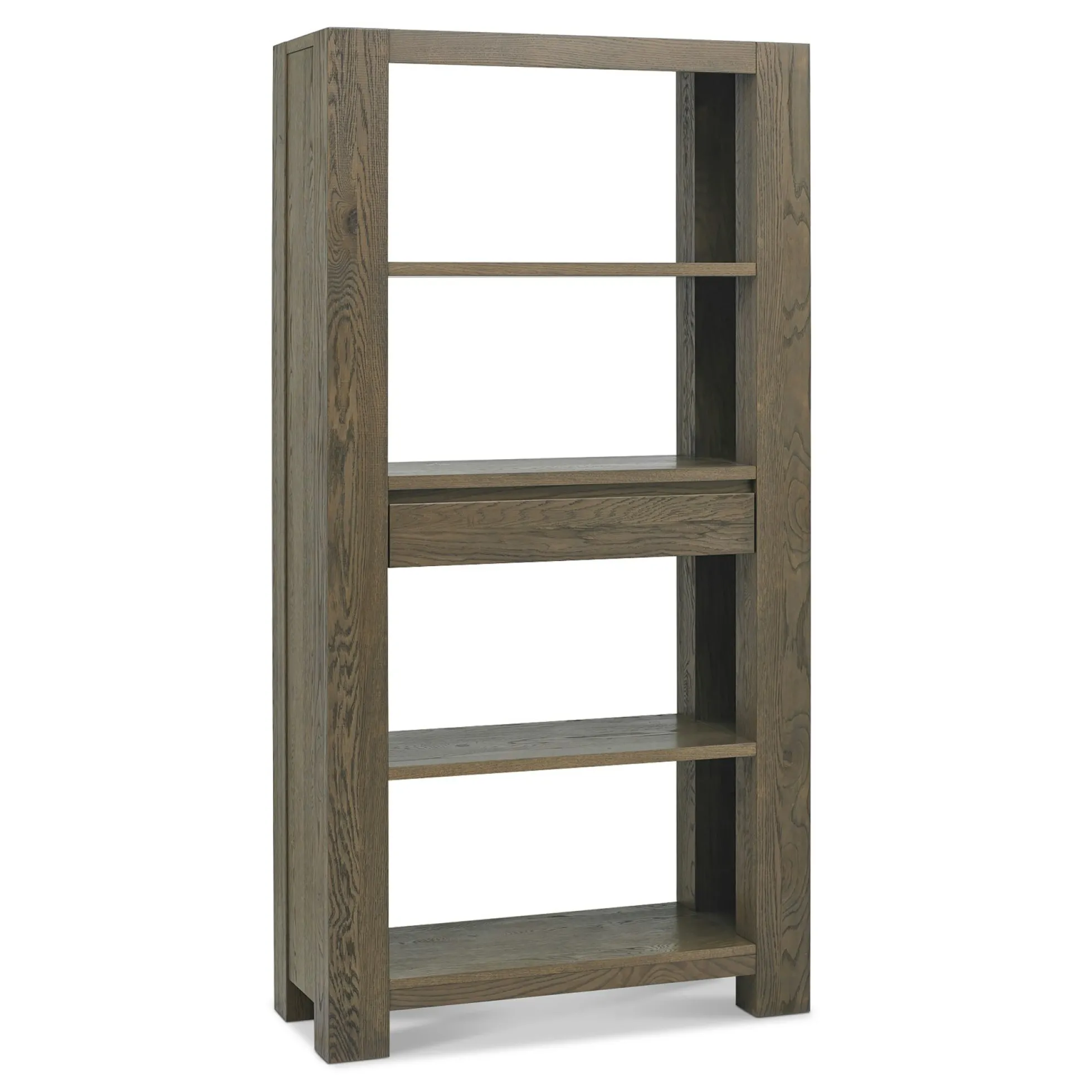 Bibliothèque étagère en bois de chêne fumé ALLEN