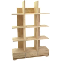 Bibliothèque étagère moderne hévéa 172cm OLGA