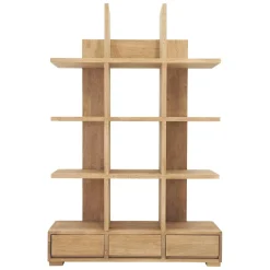 Bibliothèque étagère moderne hévéa 172cm OLGA