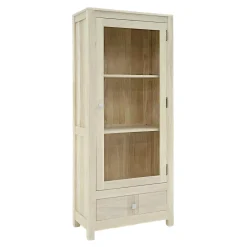 Bibliothèque vitrée hévéa 60cm GALA