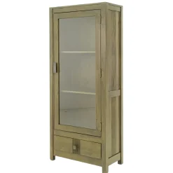 Bibliothèque vitrée hévéa 60cm GALA