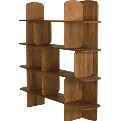 Bibliothèque 160x160cm en bois de teck recyclé SWING