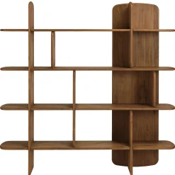 Bibliothèque 160x160cm en bois de teck recyclé SWING