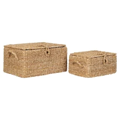 Boîte de rangement en vannerie (lot de 2)