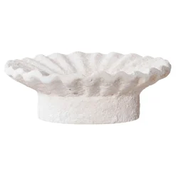 Bougeoir déco en ciment blanc (lot de 2)