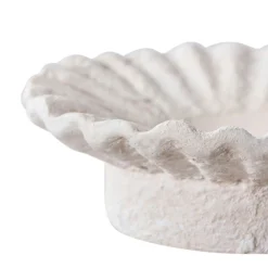 Bougeoir déco en ciment blanc (lot de 2)
