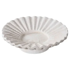 Bougeoir déco en ciment blanc (lot de 2)