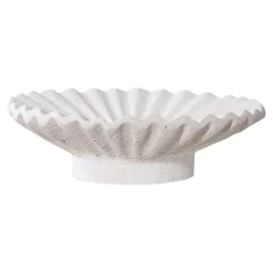 Bougeoir déco en ciment blanc (lot de 2)